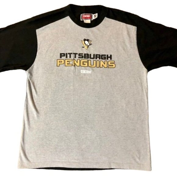 Vintage CCM NHL Pittsburgh Penguins T-Shirt Mens XL Used Hockey - Picture 2 of 6